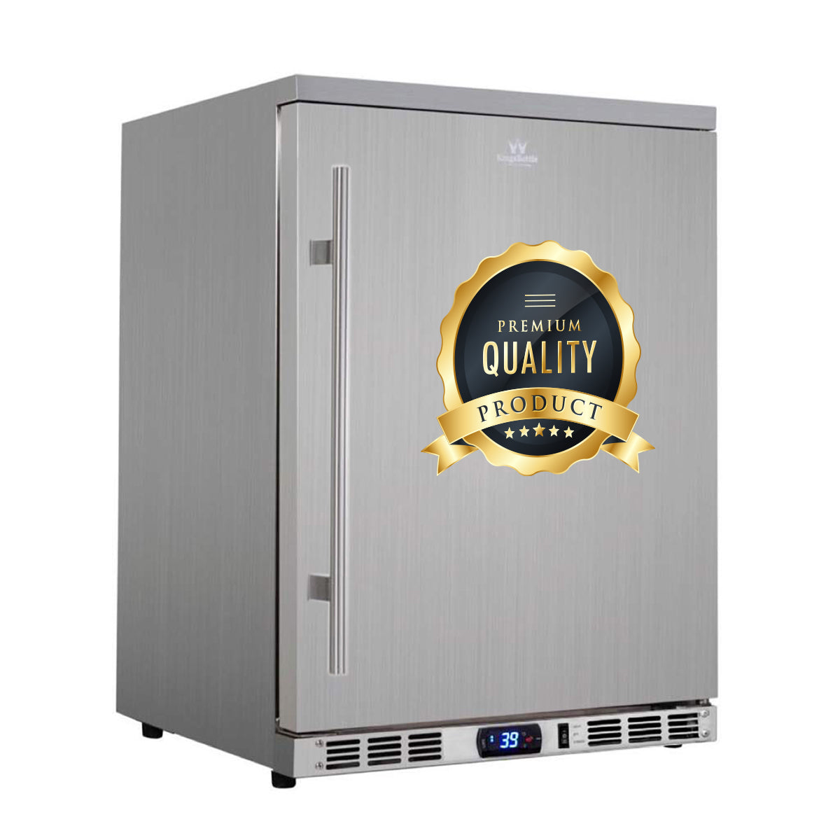 KingsBottle 24 Inch Outdoor Beer Fridge Cooler Stainless Steel (KBU55ASD)