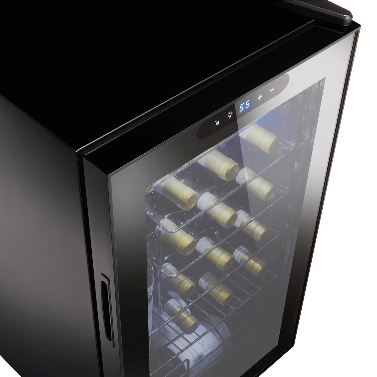 Wine Enthusiast 24-Bottle Compressor Wine Cooler with Upright Bottle Storage - 288 03 24 01