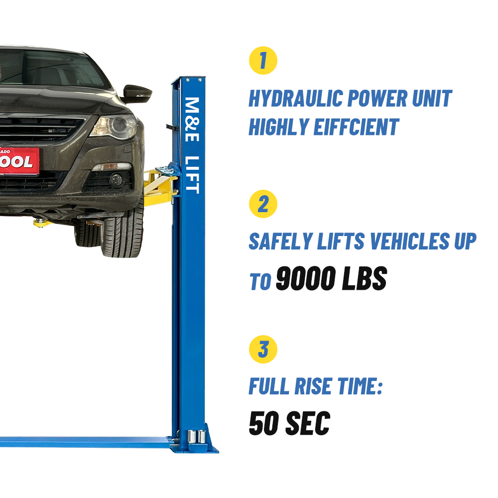 Two Post 9000LBS Capacity Car Lift  ME-H90S