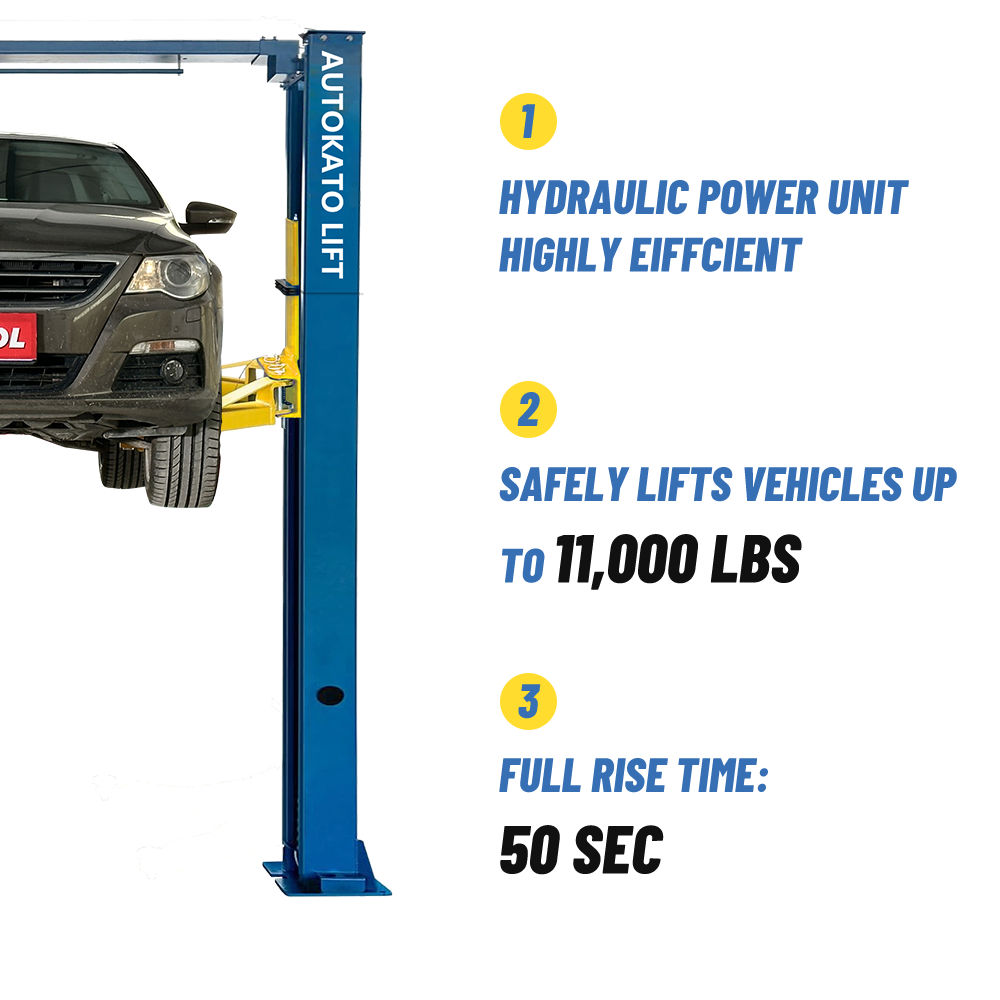 2 Post Lift 11000lbs 110v Two Post Lift Auto Lift Car Lift Hoist Equipment Heavy Duty AK-M115S