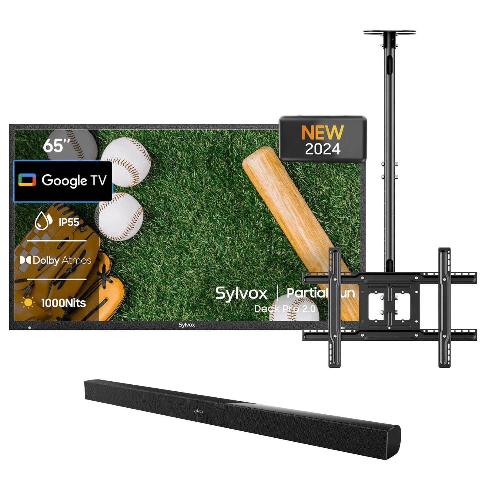 Sylvox 65" Outdoor TV(Google TV) - Deck Pro 2.0 (OT65A2KHGD)