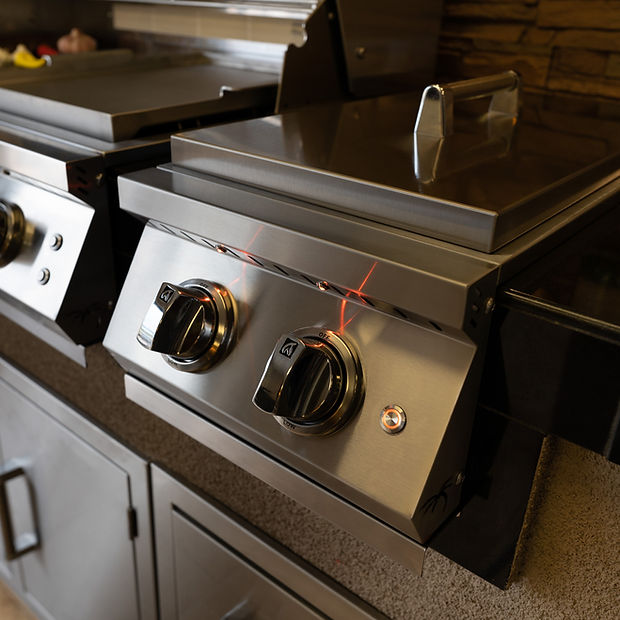 KoKoMo Professional Double Side Burner with Removable Cover - KO-BAK2BG-PRO