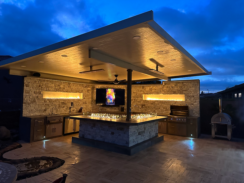 KoKoMo Luxury Outdoor Kitchen BBQ Grill Island - Lux-Outdoor-Kitchen-Grill