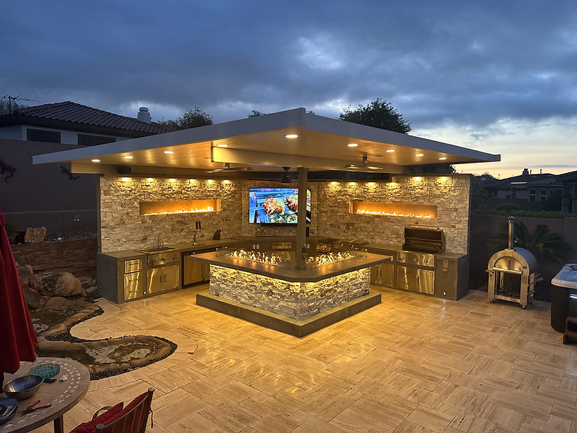 KoKoMo Luxury Outdoor Kitchen BBQ Grill Island - Lux-Outdoor-Kitchen-Grill