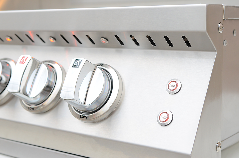 KoKoMo 40” Professional Built in Gas Grill (5 Burner/Back Burner) - KO-BAK5BG-PRO