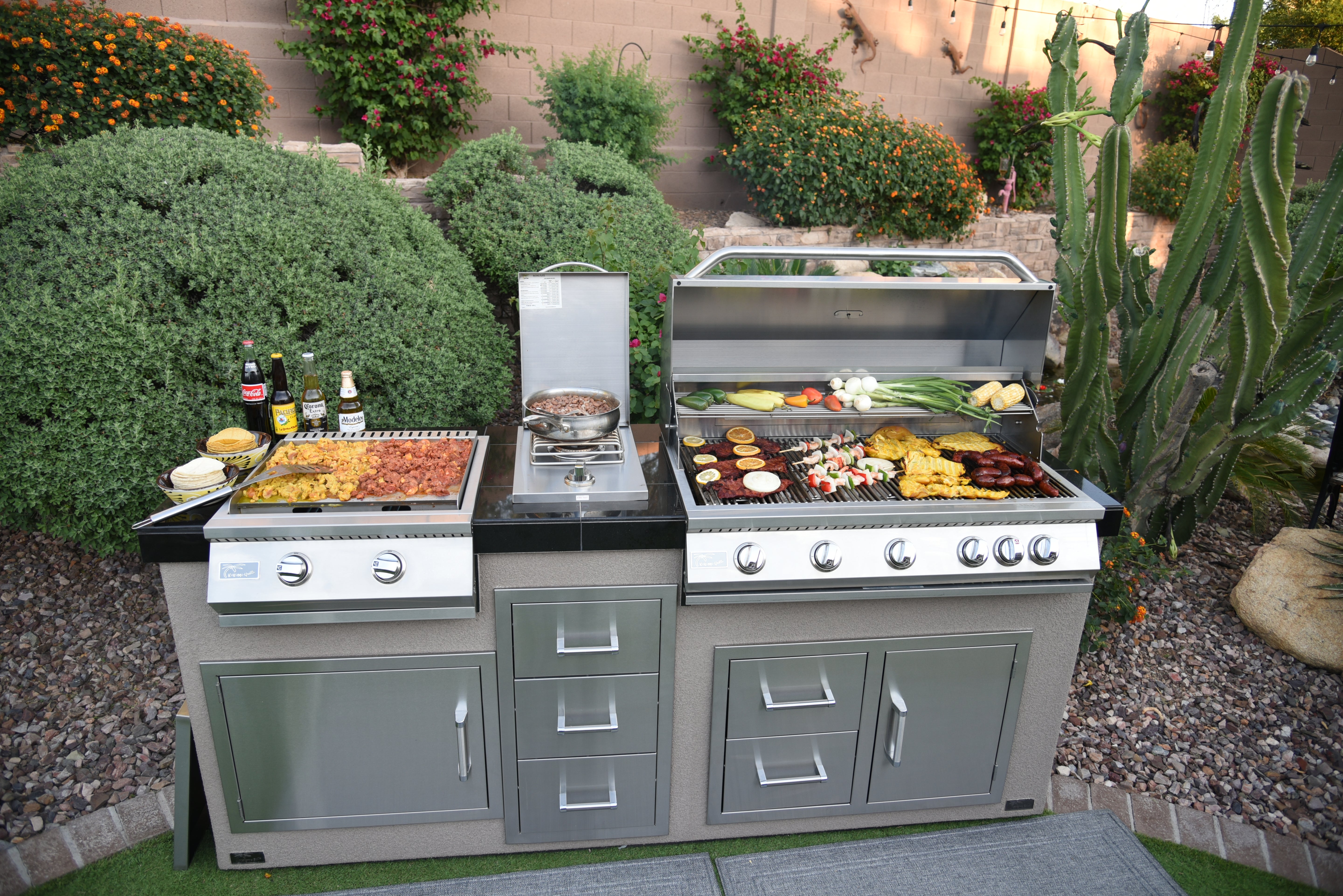 KoKoMo 40” Built in Gas Grill (5 Burner/Back Burner) - KO-BAK5BG