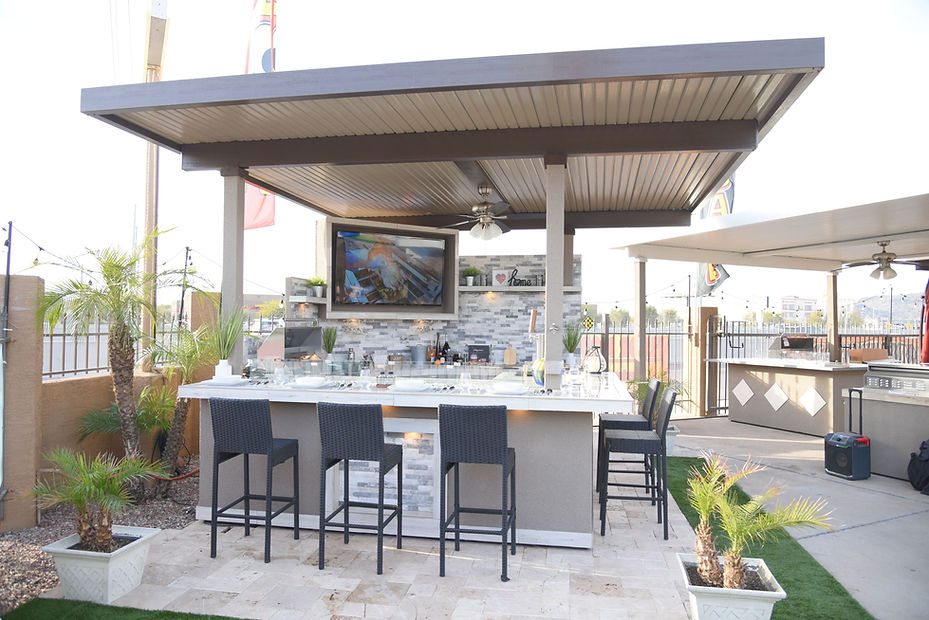 KoKoMo Best Outdoor Kitchen Bermuda BBQ Island with TV - Bermuda