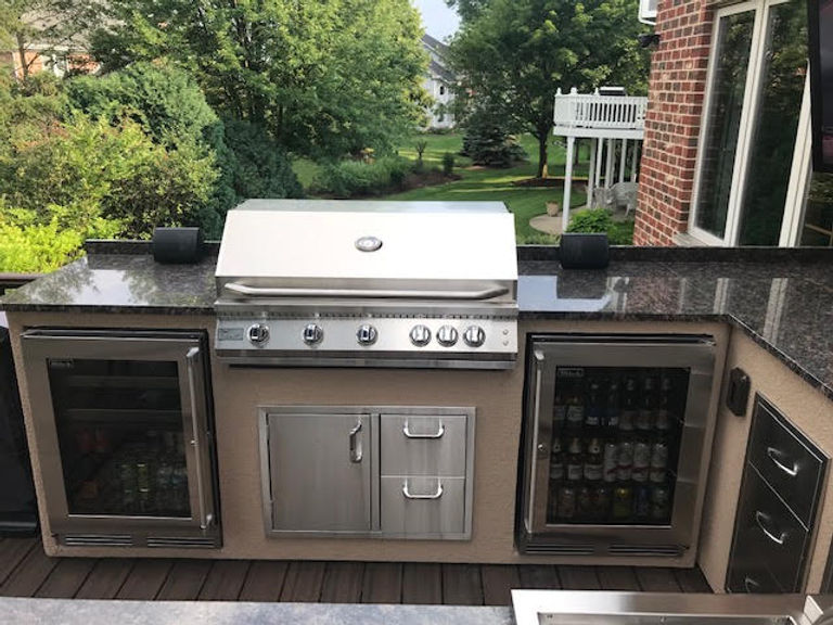KoKoMo 40” Professional Built in Gas Grill (5 Burner/Back Burner) - KO-BAK5BG-PRO
