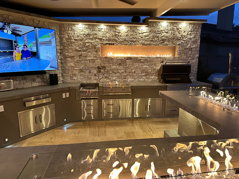 KoKoMo Luxury Outdoor Kitchen BBQ Grill Island - Lux-Outdoor-Kitchen-Grill
