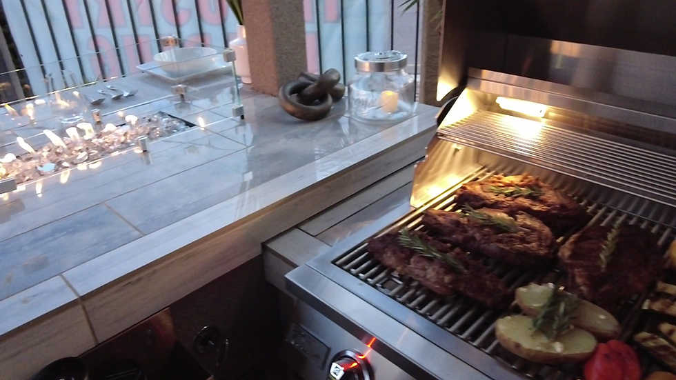 KoKoMo Best Outdoor Kitchen Bermuda BBQ Island with TV - Bermuda