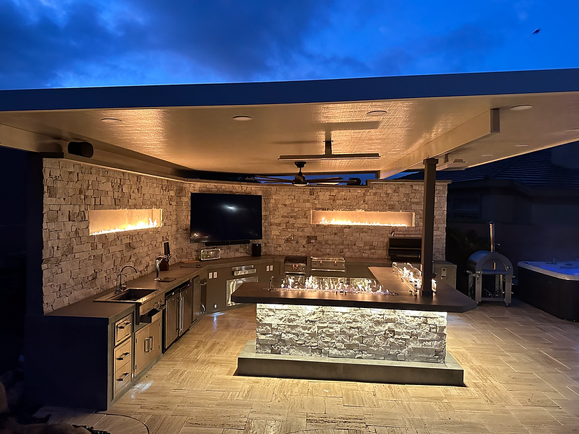 KoKoMo Luxury Outdoor Kitchen BBQ Grill Island - Lux-Outdoor-Kitchen-Grill