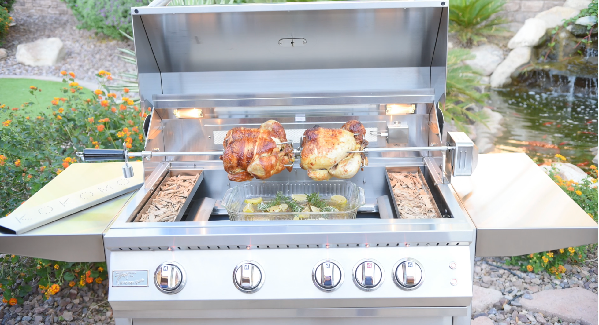 KoKoMo 32” Built in Gas Grill (4 Burner/Back Burner) - KO-BAK4BG