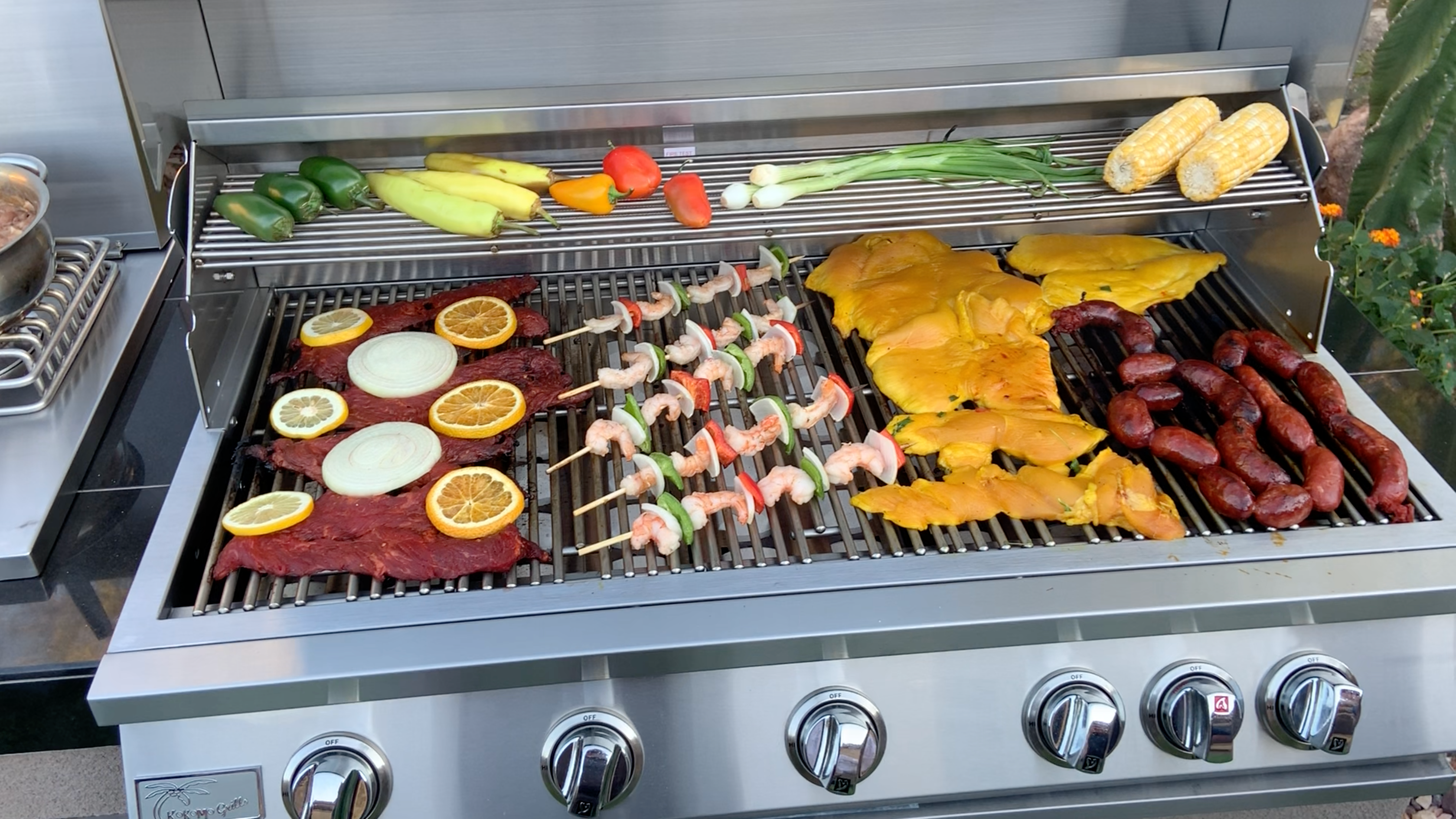 KoKoMo 40” Built in Gas Grill (5 Burner/Back Burner) - KO-BAK5BG