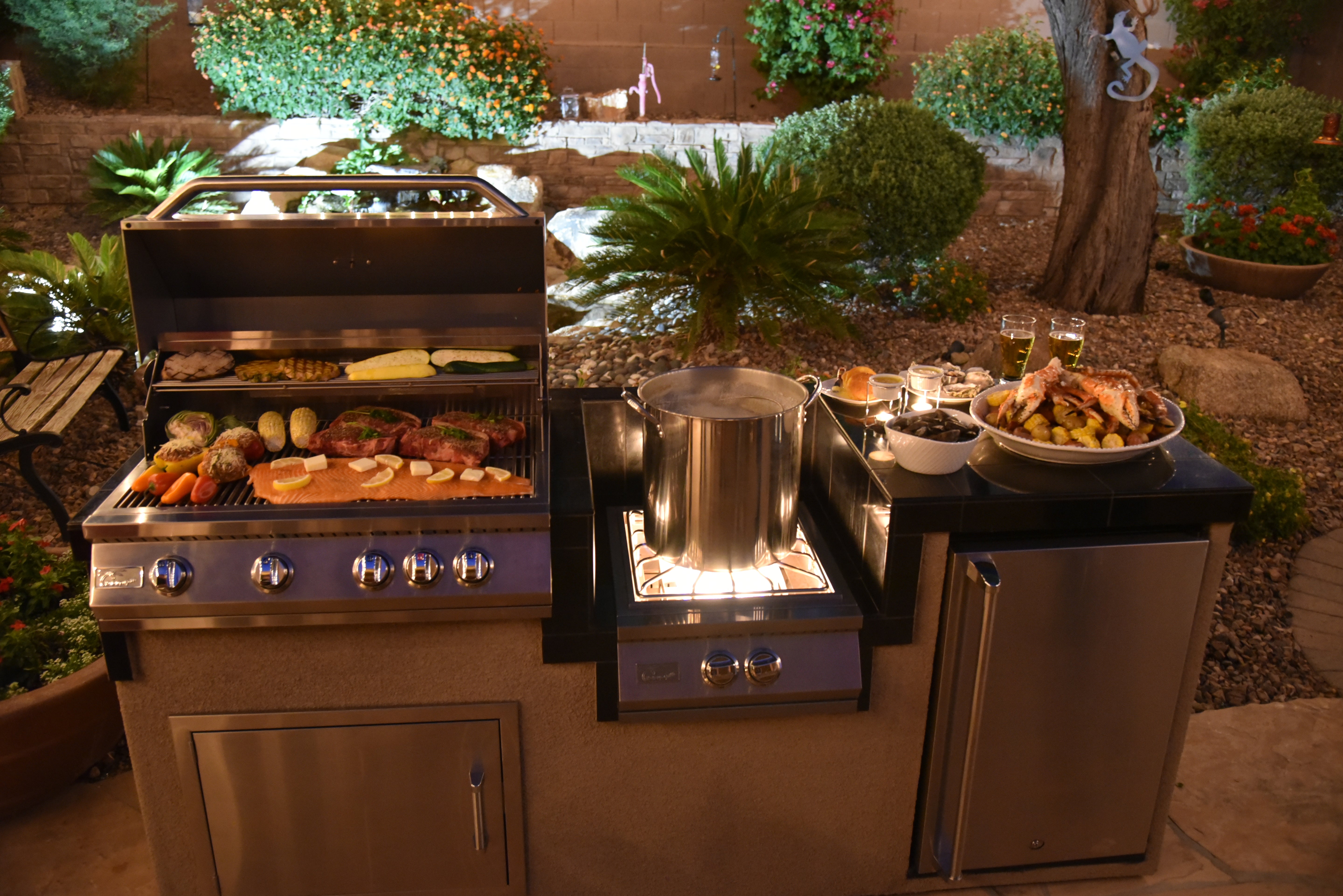 KoKoMo 32” Built in Gas Grill (4 Burner/Back Burner) - KO-BAK4BG
