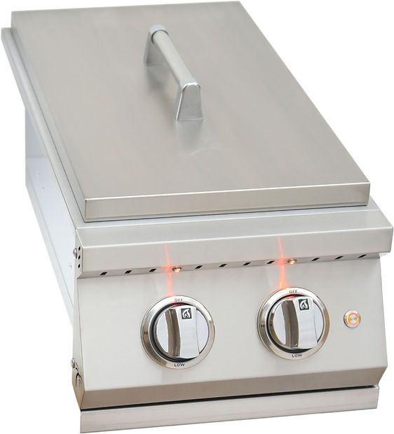 KoKoMo Professional Double Side Burner with Removable Cover - KO-BAK2BG-PRO
