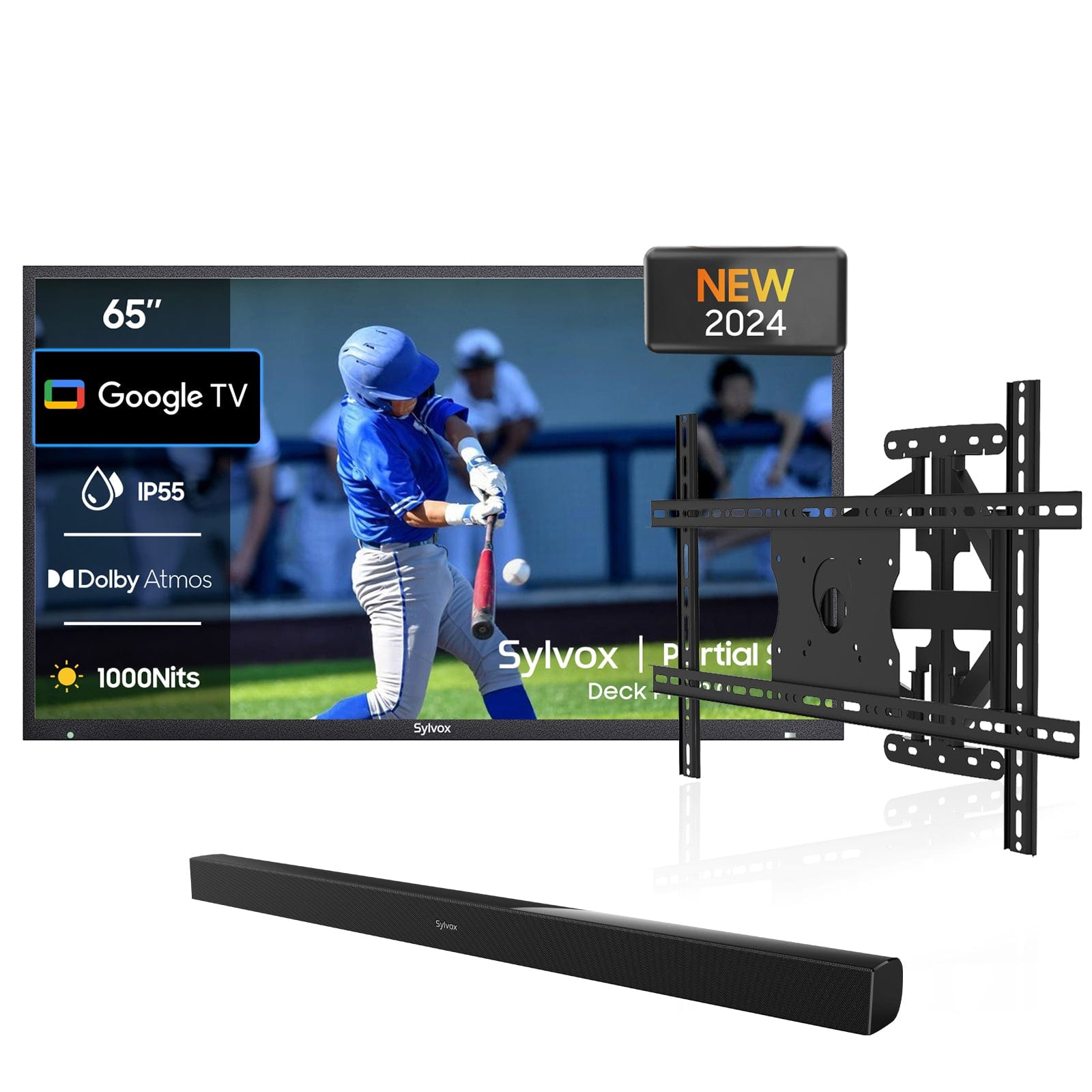 Sylvox 75" Outdoor TV(Google TV) - Deck Pro 2.0 (OT75A2KHGD)