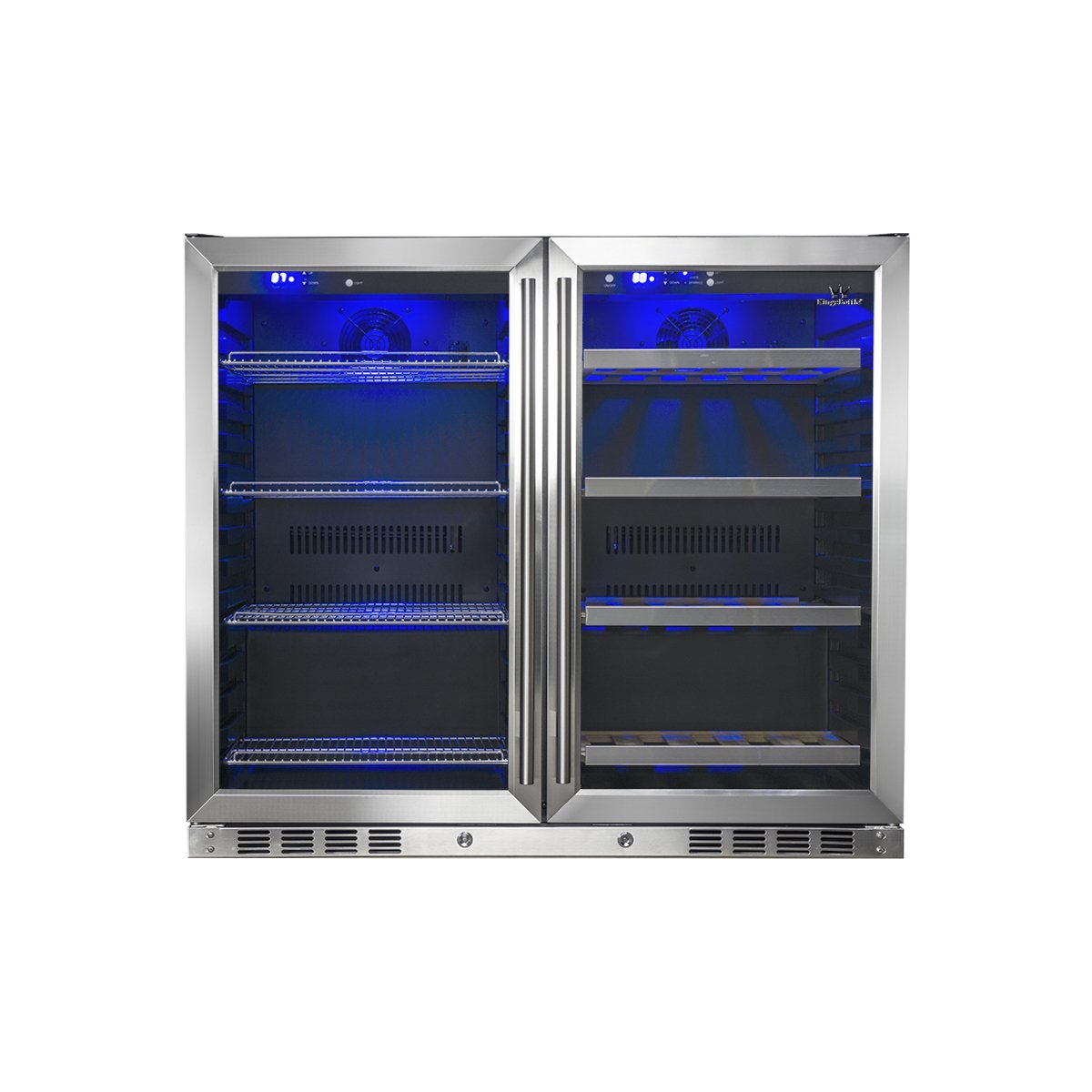 KingsBottle 39 Inch Under Counter Wine And Beer Fridge Combo (KBU28LRX)