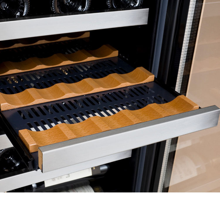 Allavino 30" Wide FlexCount II Tru-Vino 30 Bottle/88 Can Dual Zone Stainless Steel Built-In Wine Refrigerator/Beverage Center - VSWB30-2SF20