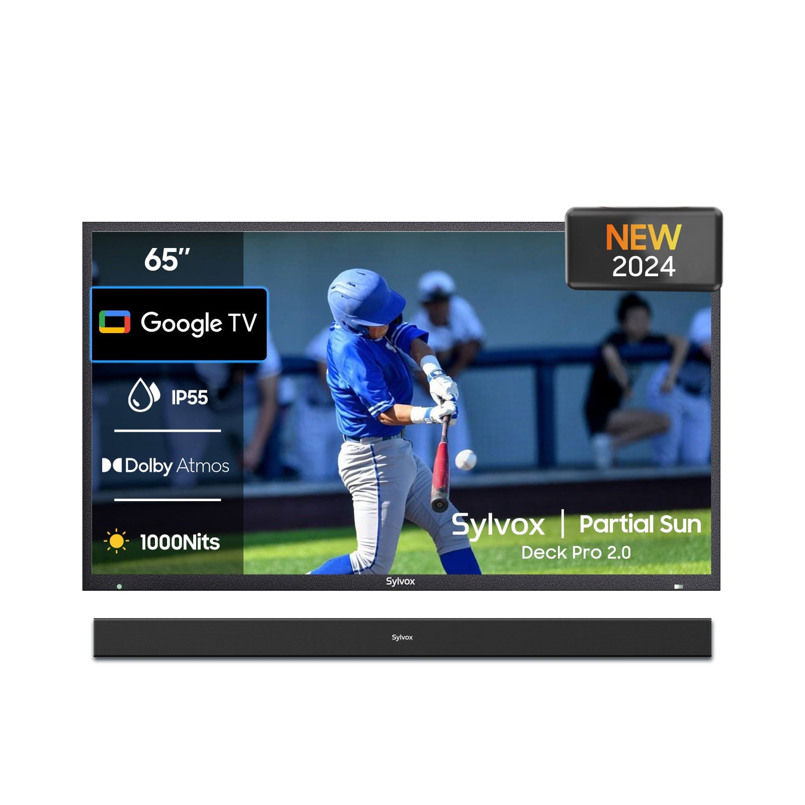 Sylvox 75" Outdoor TV(Google TV) - Deck Pro 2.0 (OT75A2KHGD)