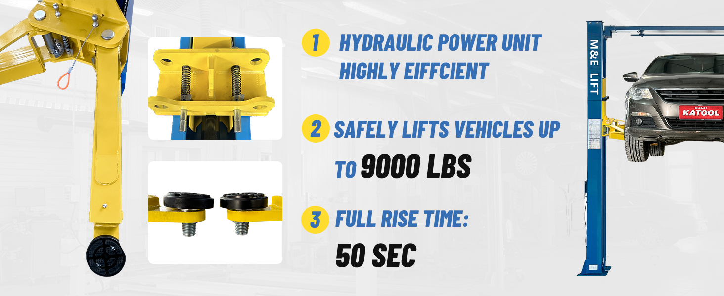 2 Post Lift 9000lbs 110v Two Post Lift Auto Lift Car Lift Hoist Equipment Heavy Duty M90s