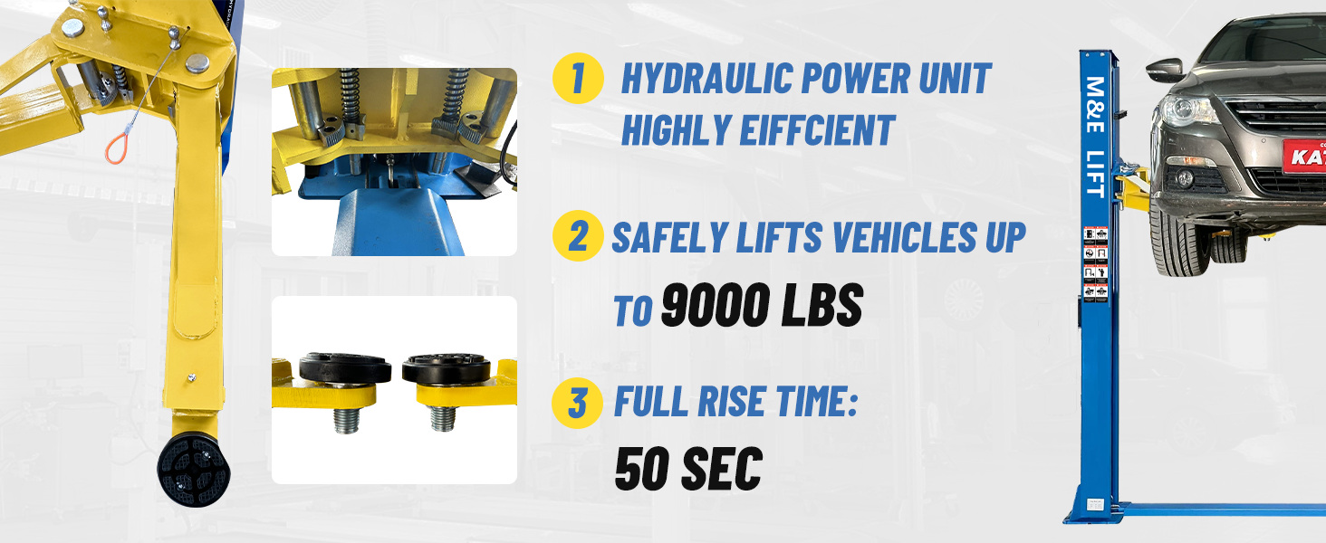 Two Post 9000LBS Capacity Car Lift  ME-H90S