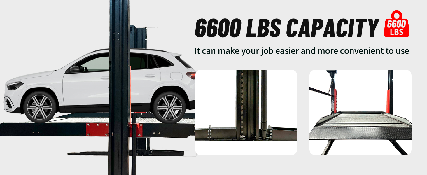 KT-P2700 2 post floor plate parking lift -2 column parking lift car parking lift 6600 LBS