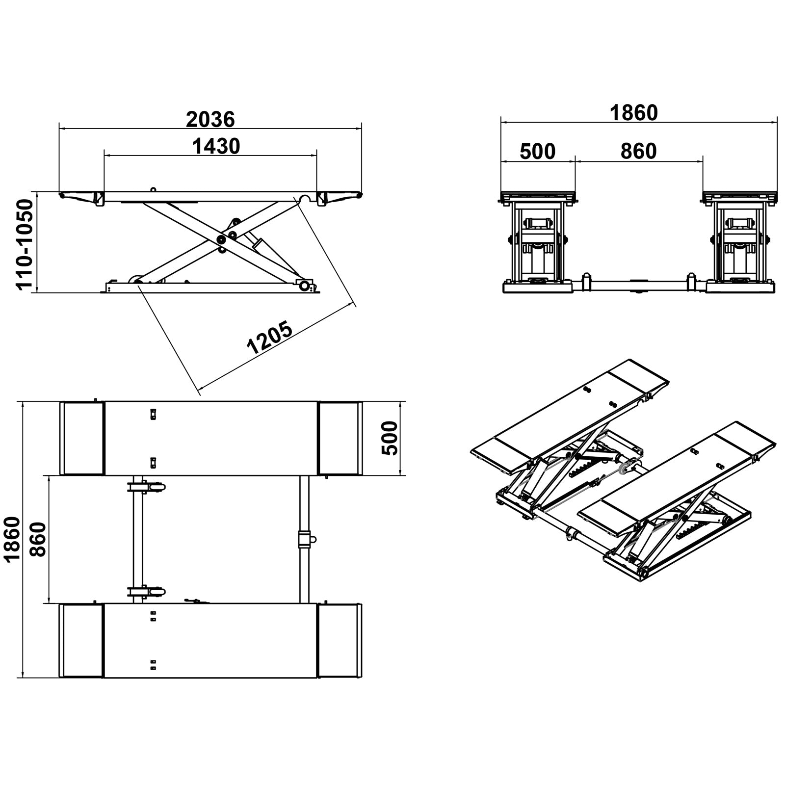 Katool  X80-Pneumatic Mid Rise Scissor Lift