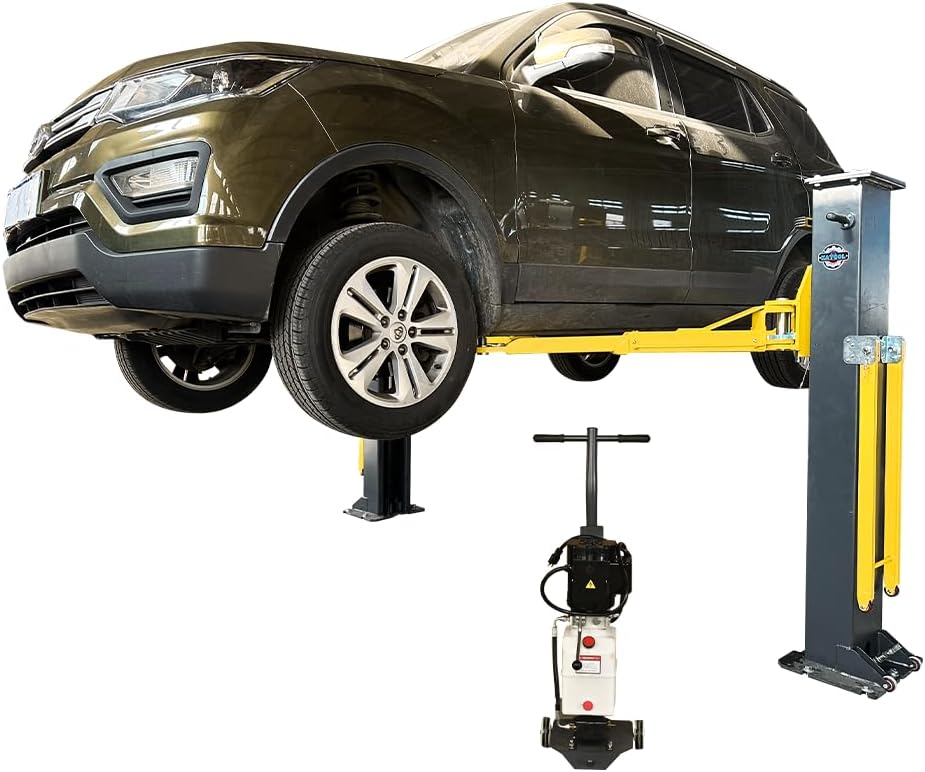 PMRL-200 7000 rated 8000 lbs Tested Portable 2 Post Lift Adaptable 2 Post Lift Mobile Car Lift Two Post Lift for Home