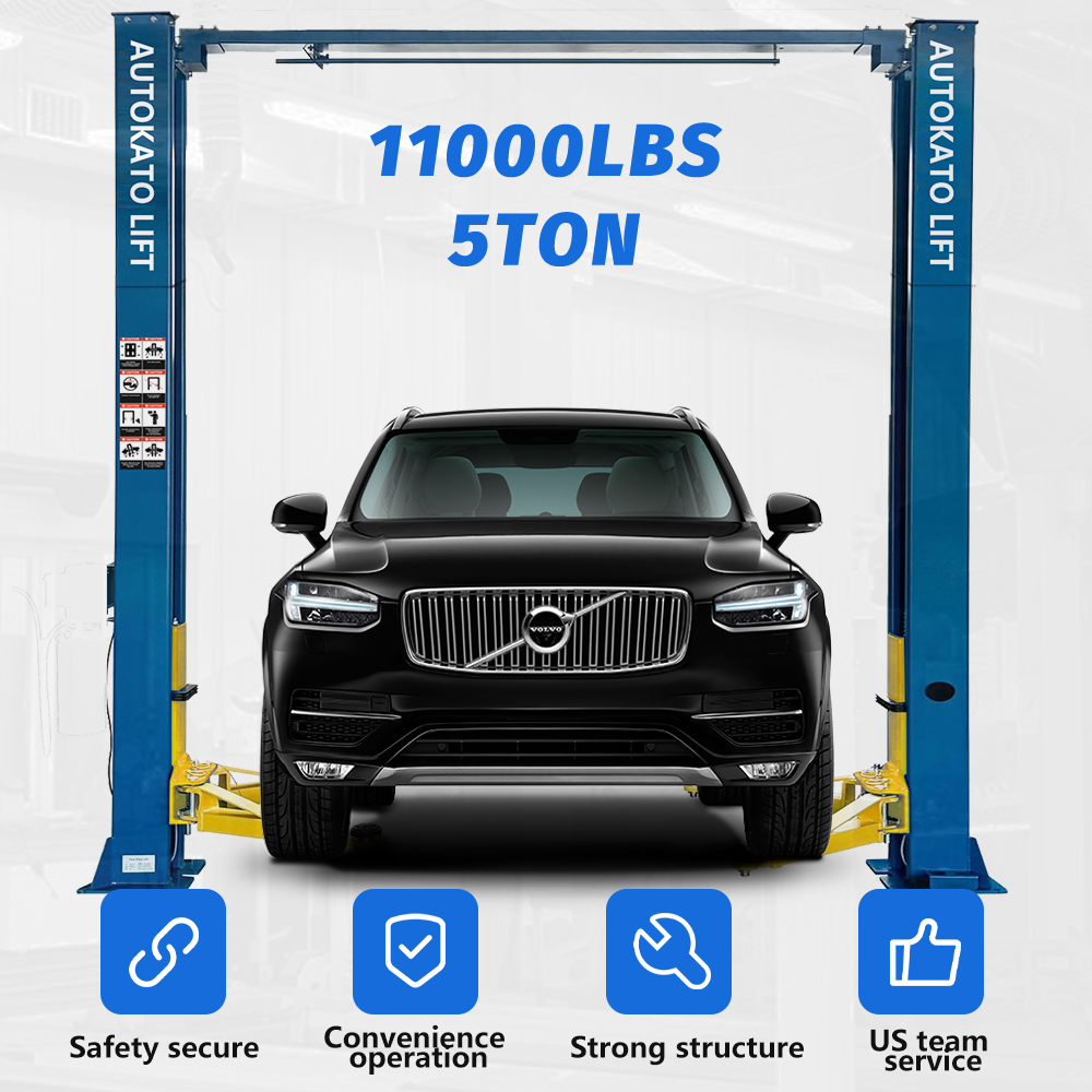 2 Post Lift 11000lbs 110v Two Post Lift Auto Lift Car Lift Hoist Equipment Heavy Duty AK-M115S