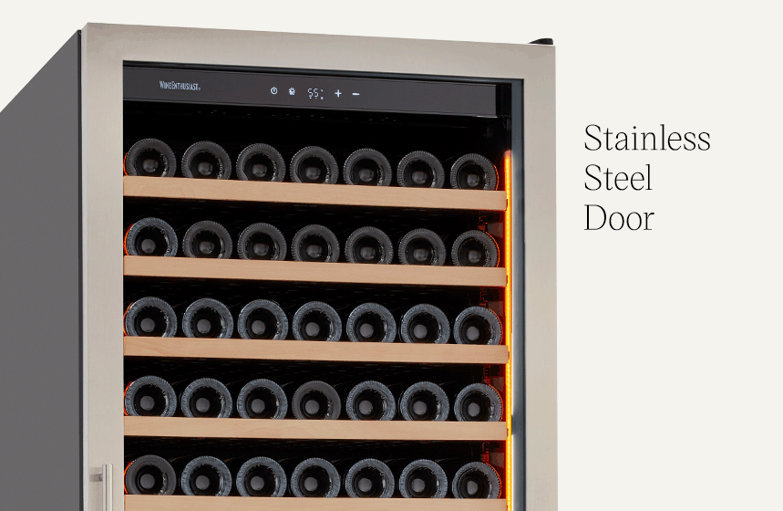 Wine Enthusiast Latitude L 26" Smart Wi-Fi Wine Cellar with Luxury Spacing and Steady-Temp Cooling - 236 09 89 03 K