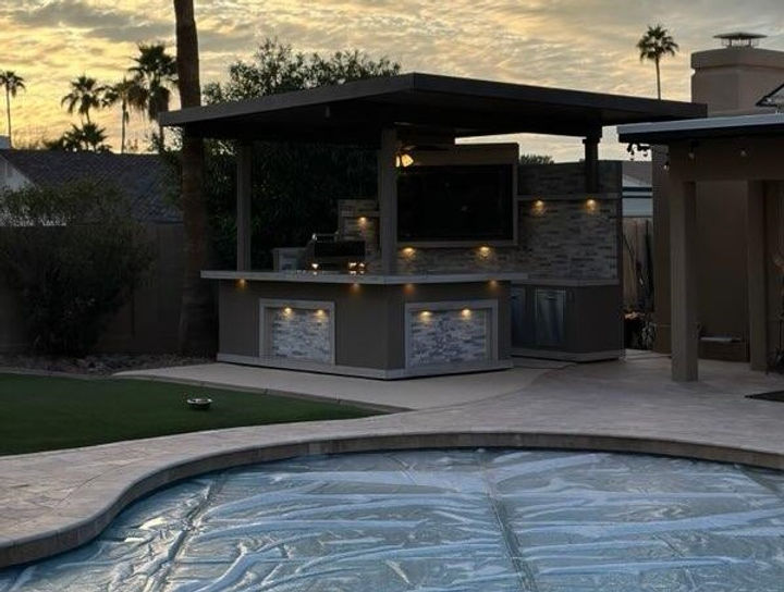 KoKoMo Best Outdoor Kitchen Bermuda BBQ Island with TV - Bermuda