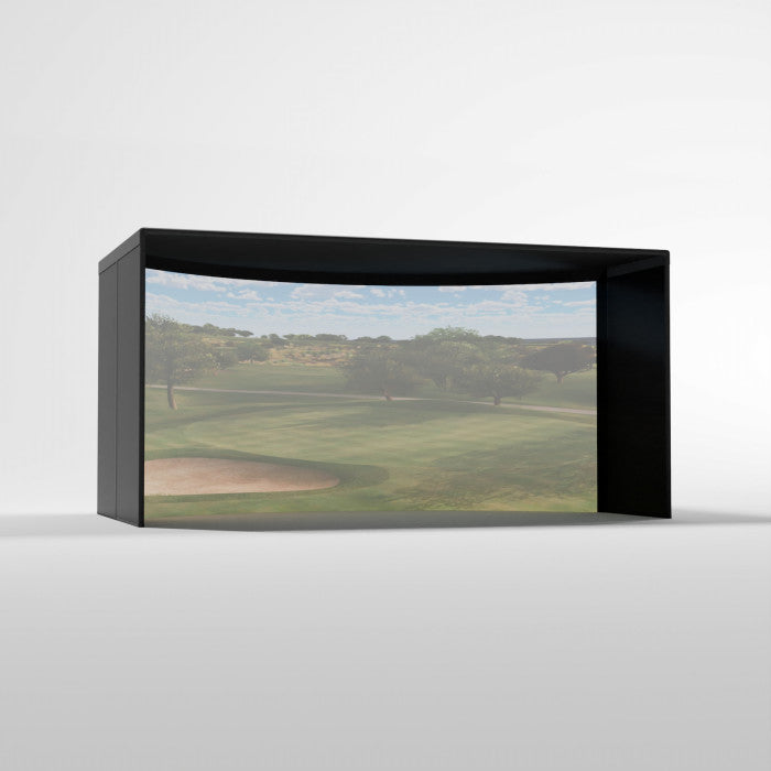 Carl’s Place Curved Golf Simulator Enclosure Kit with Impact Screen