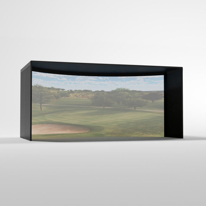 Carl’s Place Curved Golf Simulator Enclosure Kit with Impact Screen