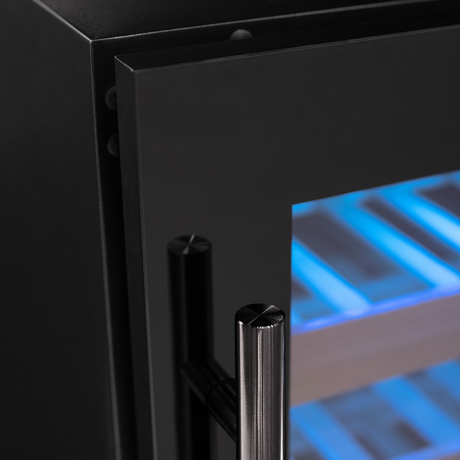 Allavino Reserva Series 50 Bottle Single Zone Built-in Wine Cooler Refrigerator with Black Glass Door - Left Hinge