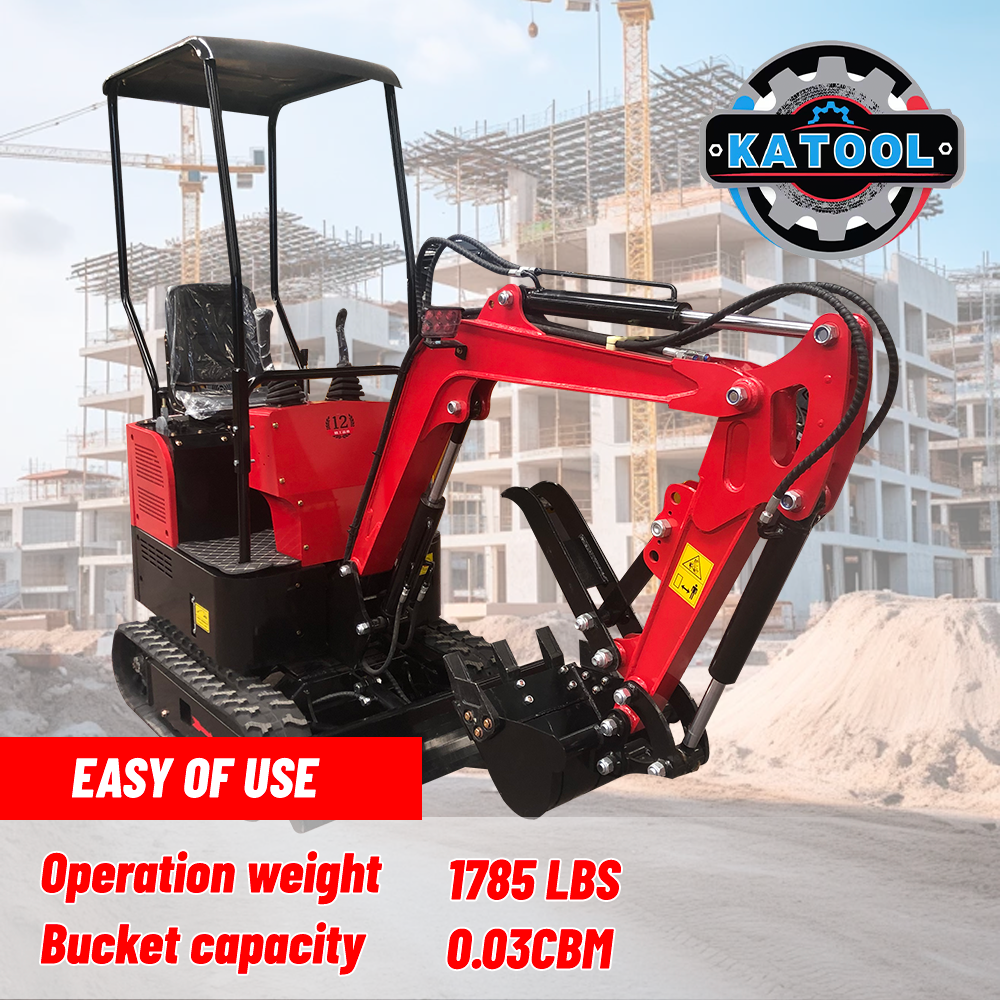 KATOOL Mini Excavator Crawler Digger Bucket KT-EX20 /Mechanical thumb B&S Gas Engine