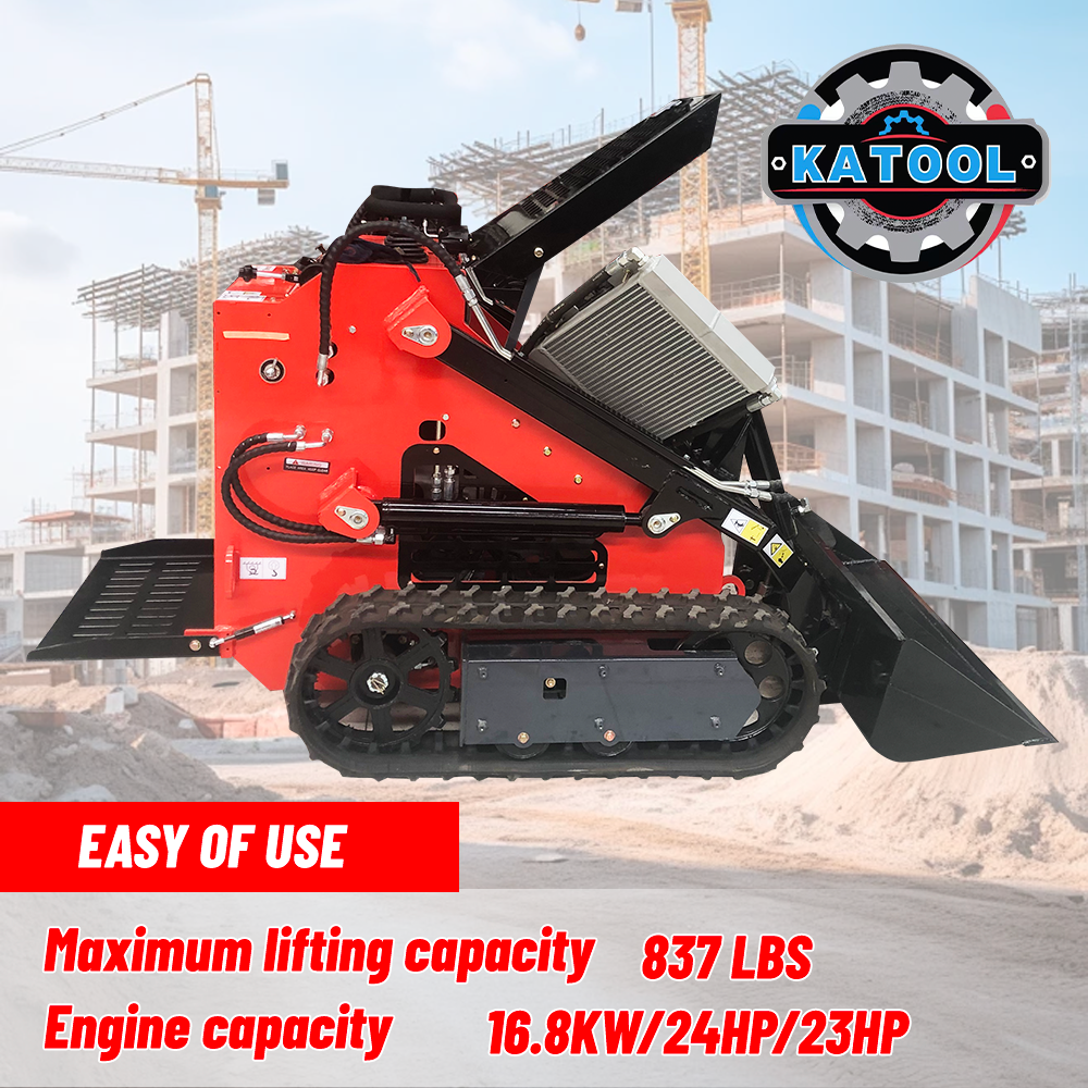 KATOOL New Mini Skid Steer Track Loader 23 HP Lifting Capacity 837LBS--KT-SK26 B