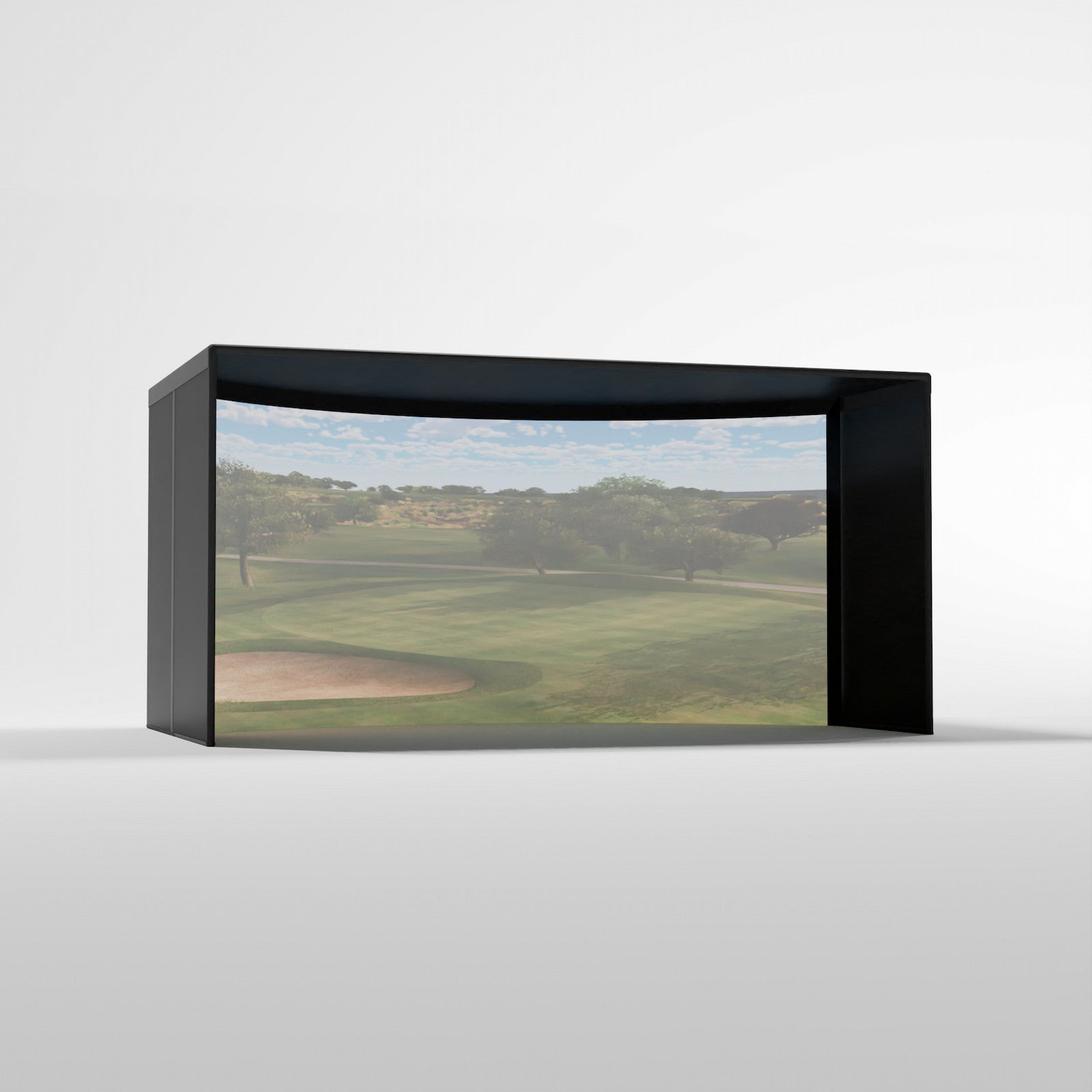 Carl’s Place Curved Golf Simulator Enclosure Kit with Impact Screen