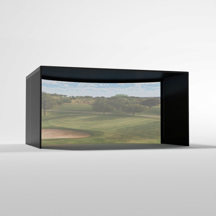 Carl’s Place Curved Golf Simulator Enclosure Kit with Impact Screen