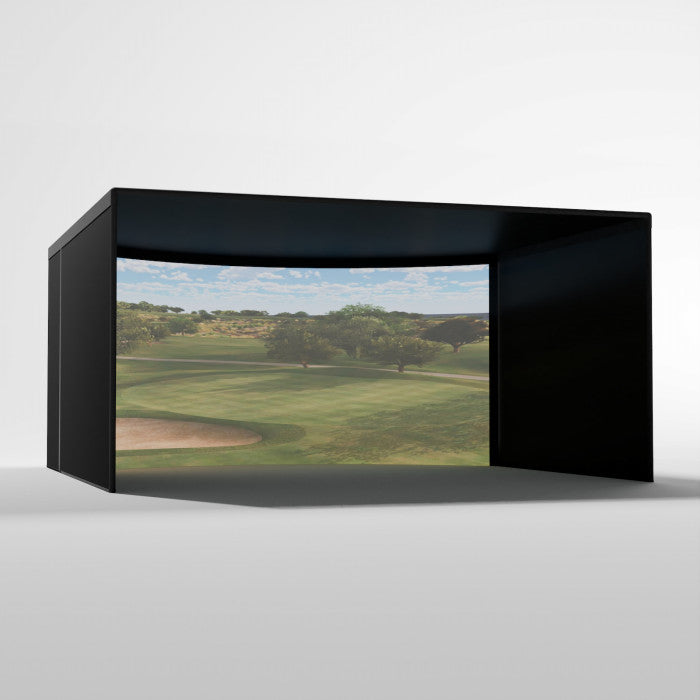 Carl’s Place Curved Golf Simulator Enclosure Kit with Impact Screen