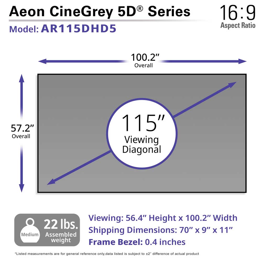 Elite Screens Aeon CineGrey 5D Series