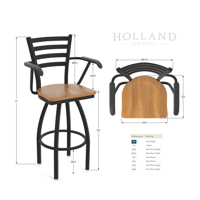 Holland Bar Stool L004 Jackie 1 Ladder Back Logo Chair