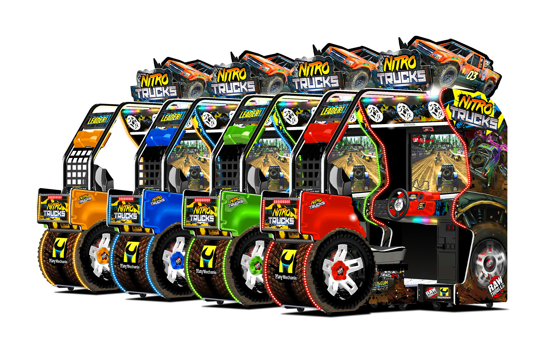 Raw Thrills Nitro Trucks Racing Arcade Game