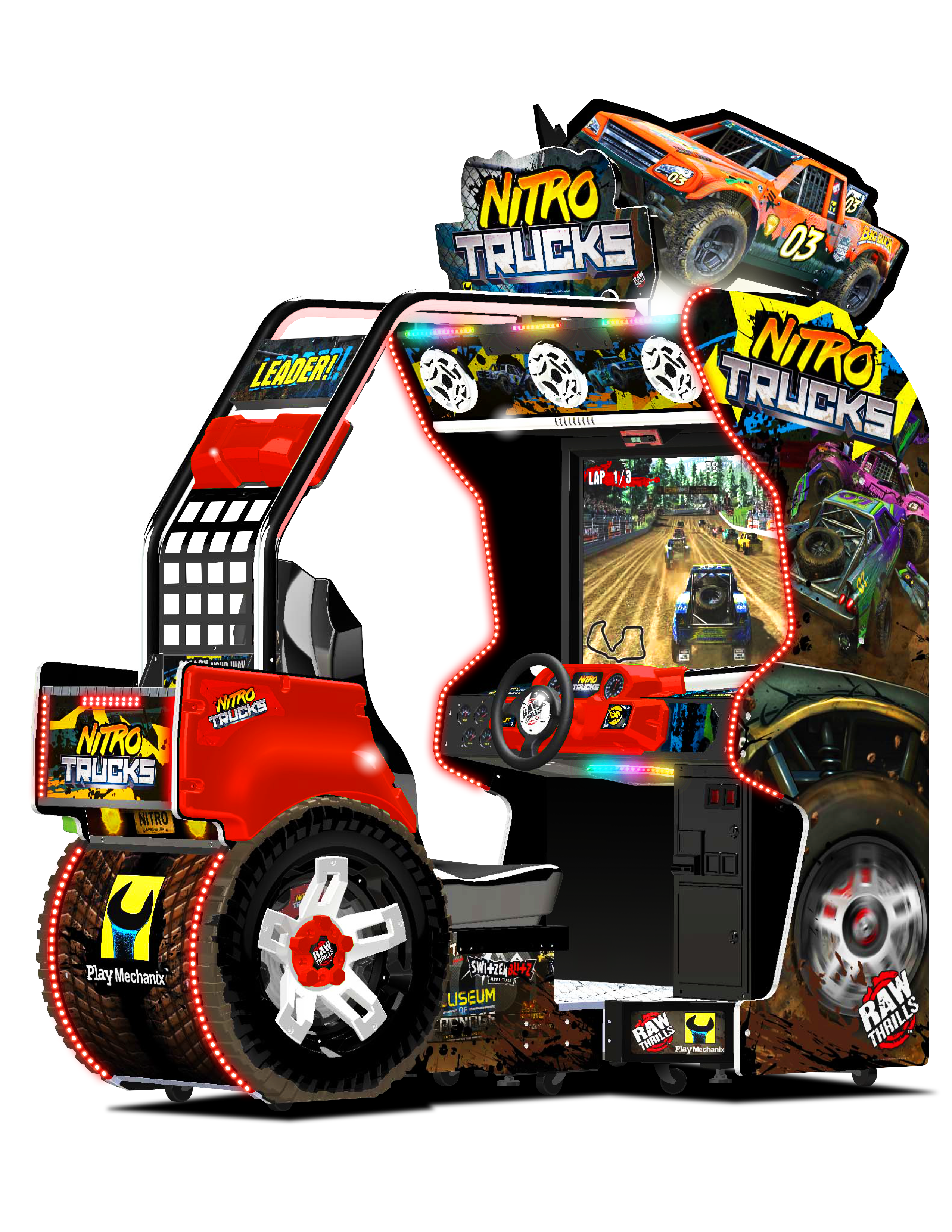 Raw Thrills Nitro Trucks Racing Arcade Game