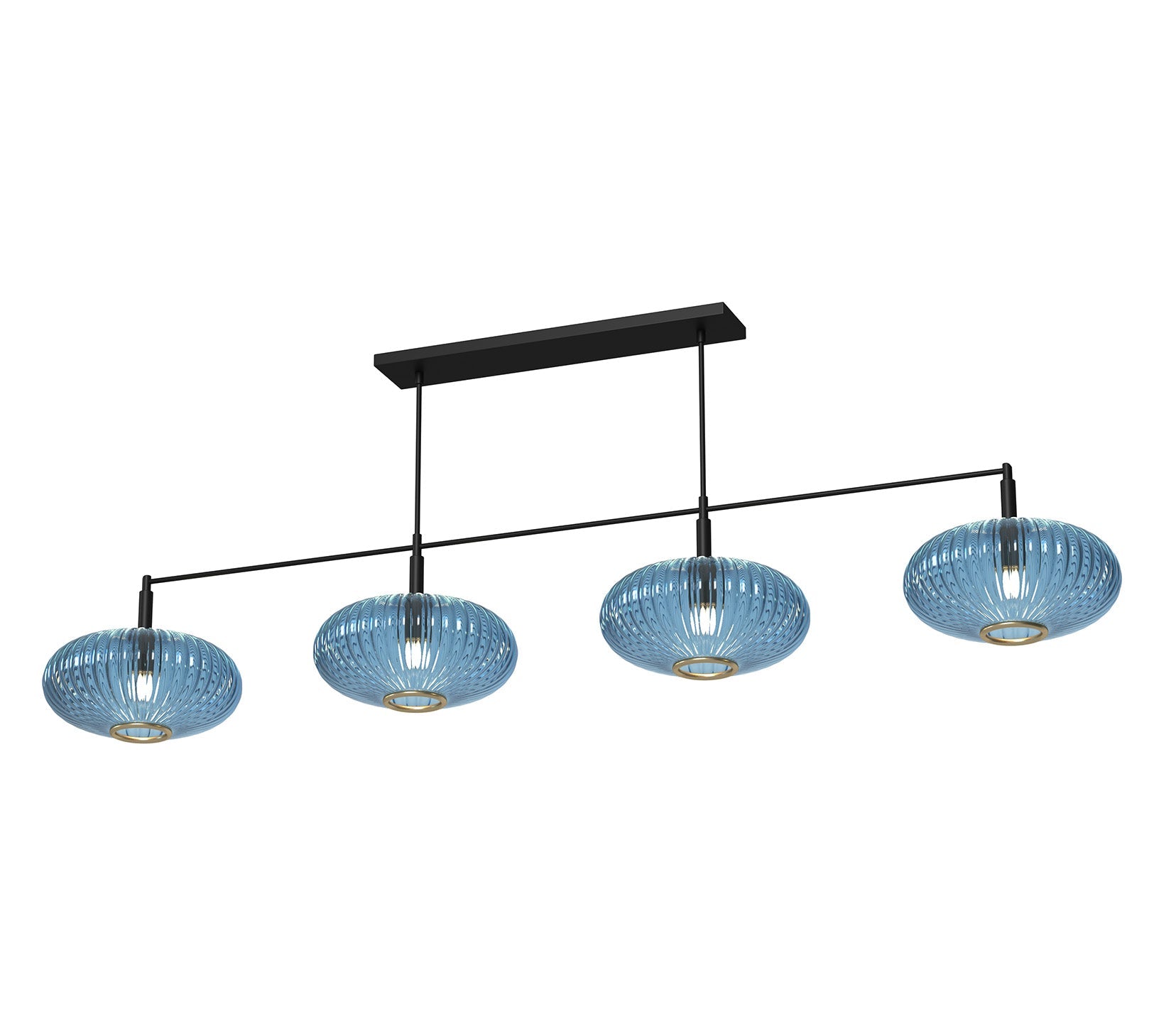 Ram Game Room - Prohibition 4 Glass Shade 65" Fixture (PRO66)