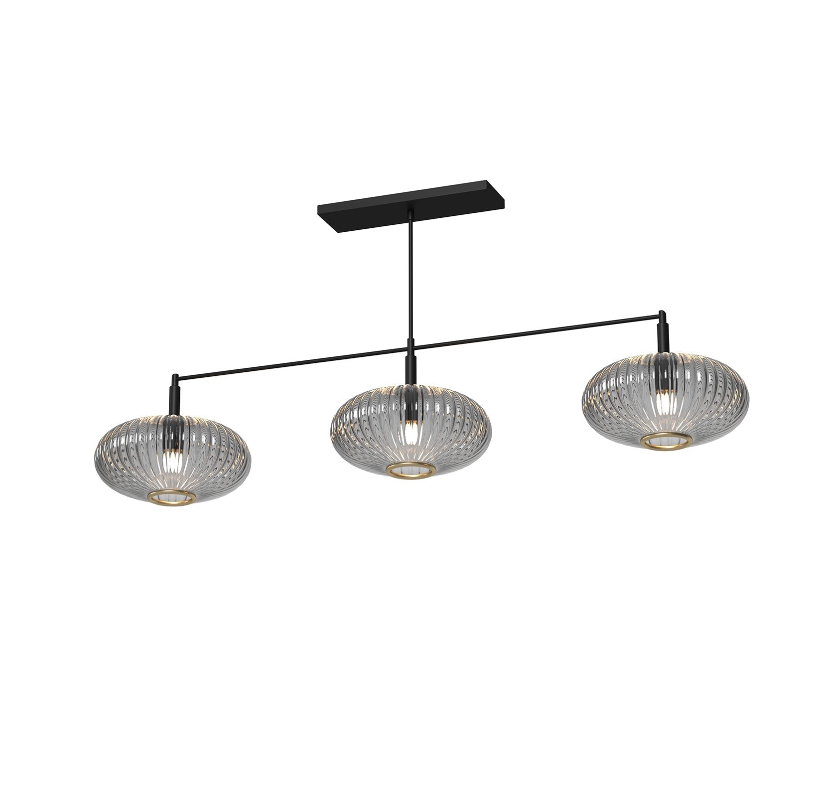 Ram Game Room - Prohibition 3 Glass Shade 54" Light Fixture (PRO54)
