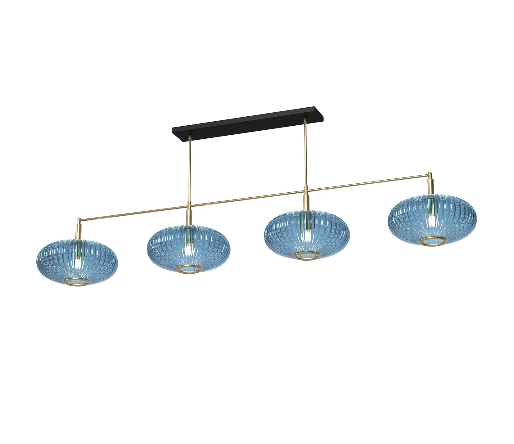 Ram Game Room - Prohibition 4 Glass Shade 65" Fixture (PRO66)