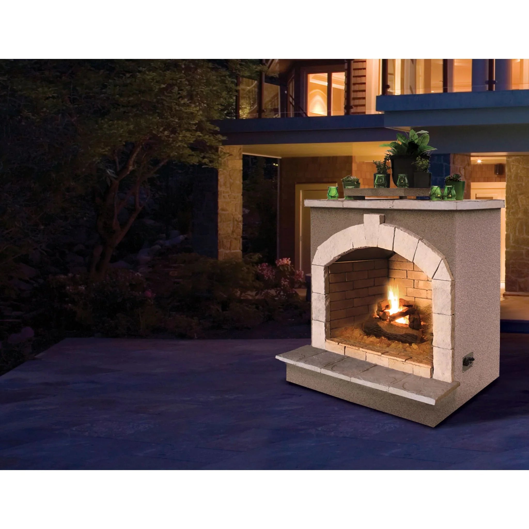 Cal Flame 48-Inch Outdoor Fireplace FRP906-2