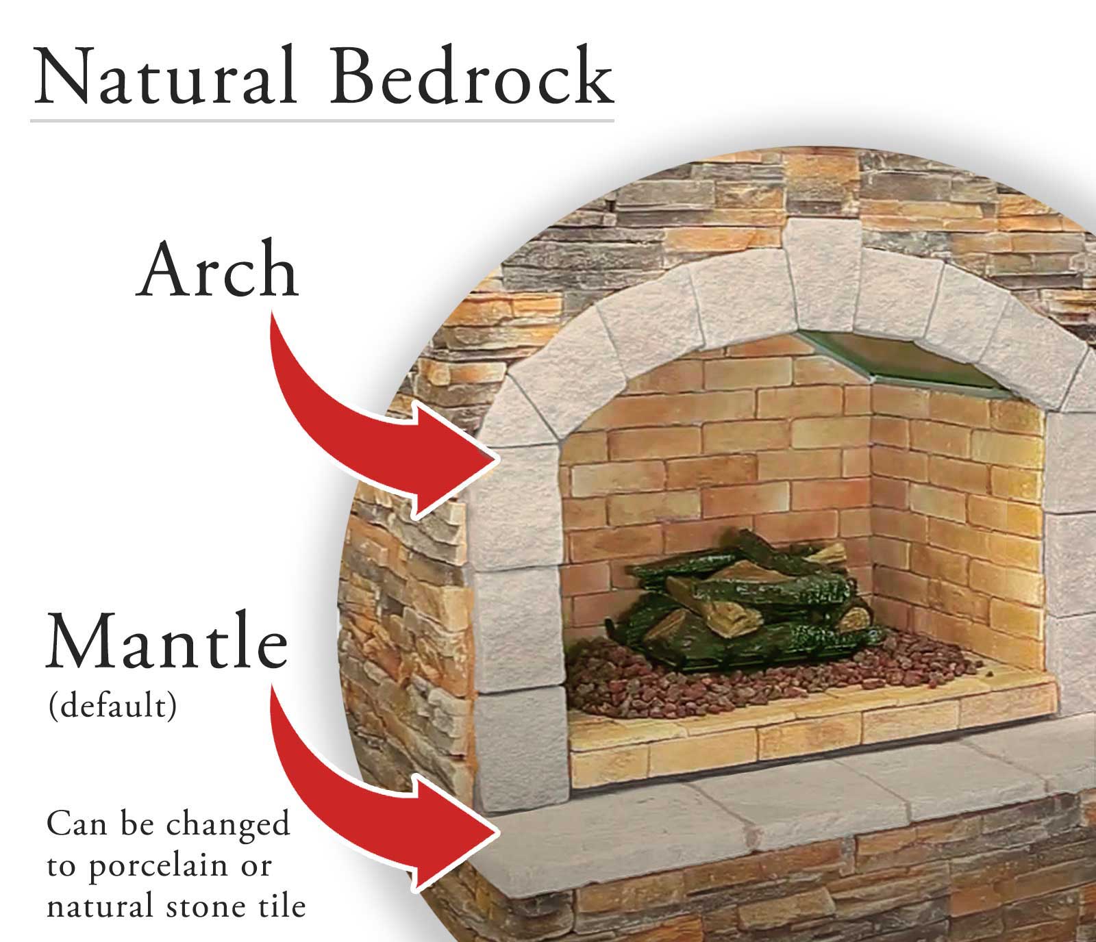 Cal Flame 72-Inch Outdoor Fireplace FRP906-3