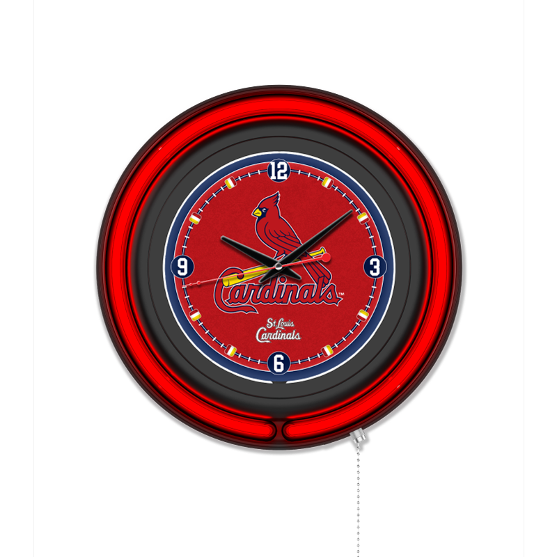 Holland Bar Stool Official Logo 15-inch Double Ring Neon Clock