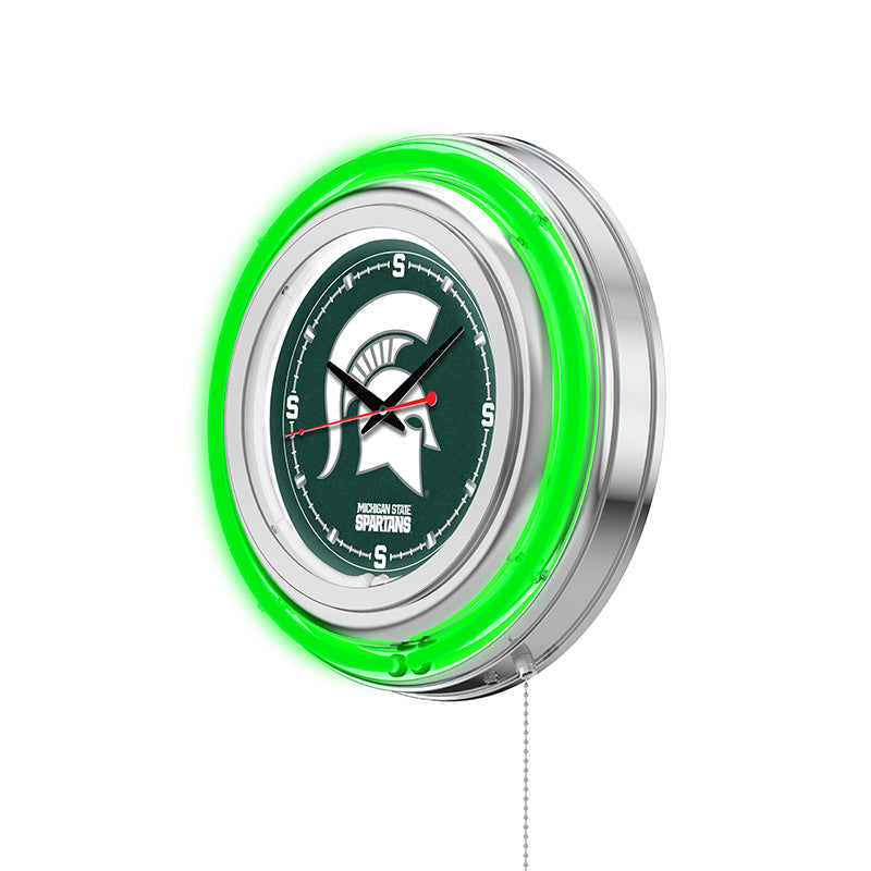 Holland Bar Stool Official Logo 15-inch Double Ring Neon Clock